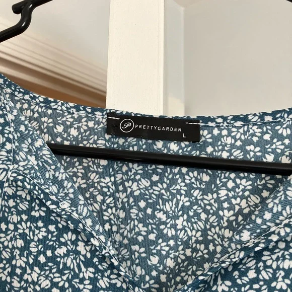 Pretty Garden Blue Floral Mini Dress - Picture 3 of 3